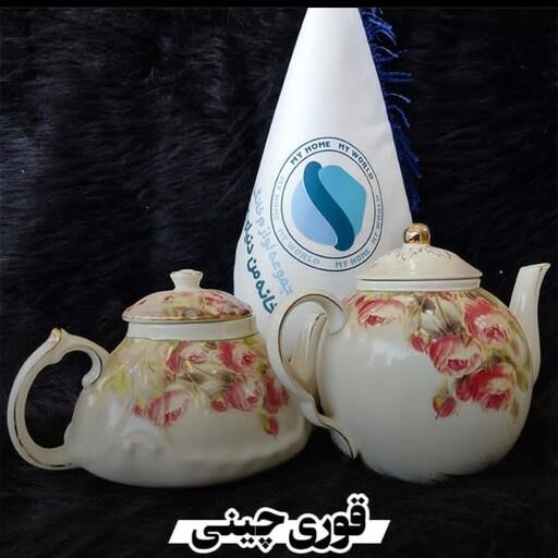 قوری چینی طرح لمونژ 1 لیتری